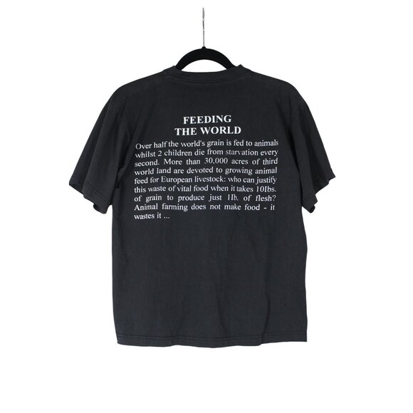 Disrupt Rid the Cancer vintage crew neck crust punk t shirt Feeding the‎ World - Picture 2 of 11